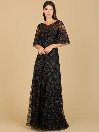 Lara 33277 - Cape Sleeve Mother's Gown - By Baano