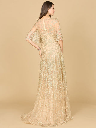 Lara 33277 - Cape Sleeve Mother's Gown - By Baano