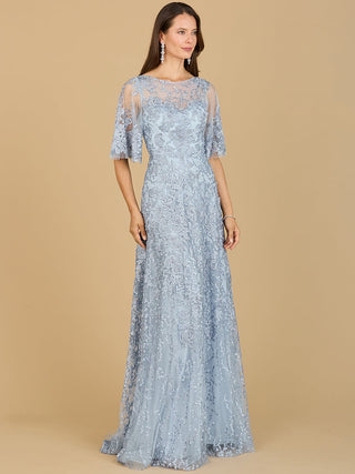 Lara 33277 - Cape Sleeve Mother's Gown - By Baano