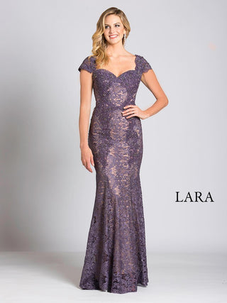 Lara 33491 - Fitted Lace Mermaid Gown OUTLET - By Baano
