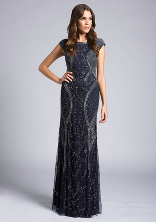 Lara 33609 - Cap Sleeve Modestly Covered Dress - By Baano