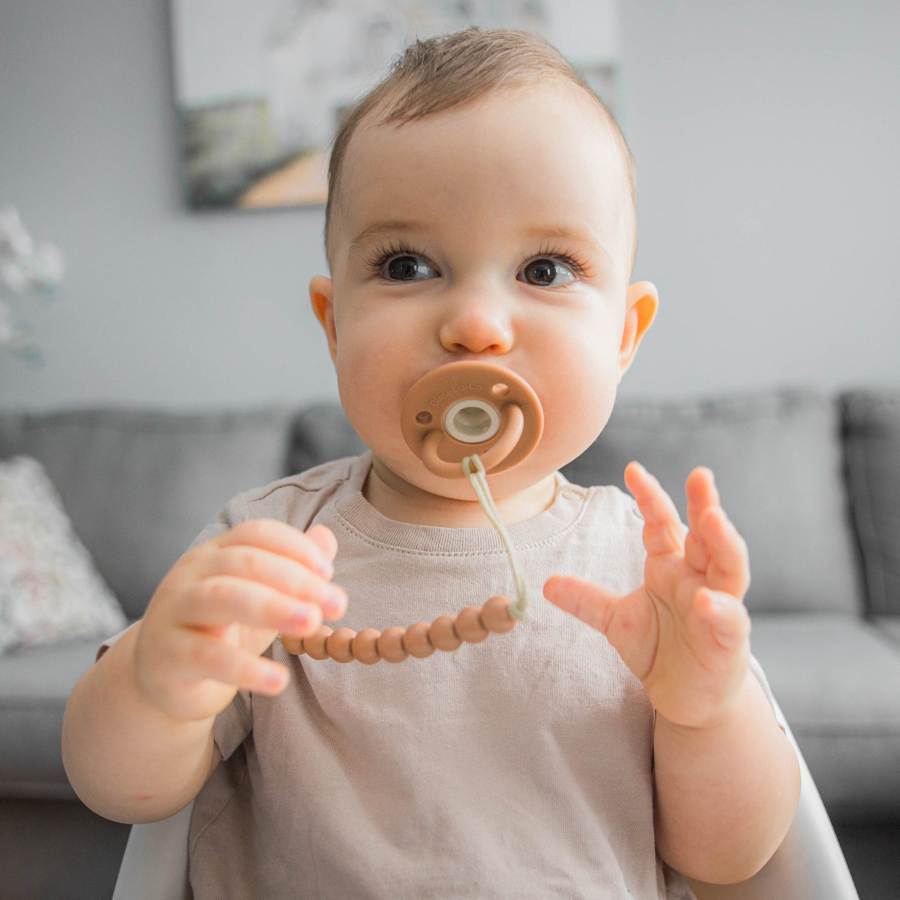 Lulababe Pacifier Clip Bleu La La