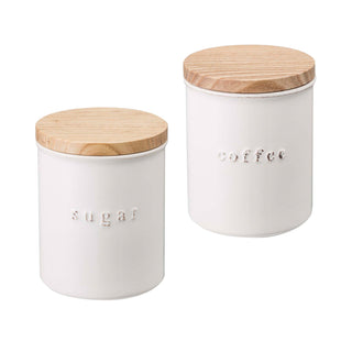 Ceramic Coffee and Sugar Canisters [Set of 2] - - By Baano