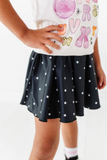 Black Dotty Spin Skort - By Baano