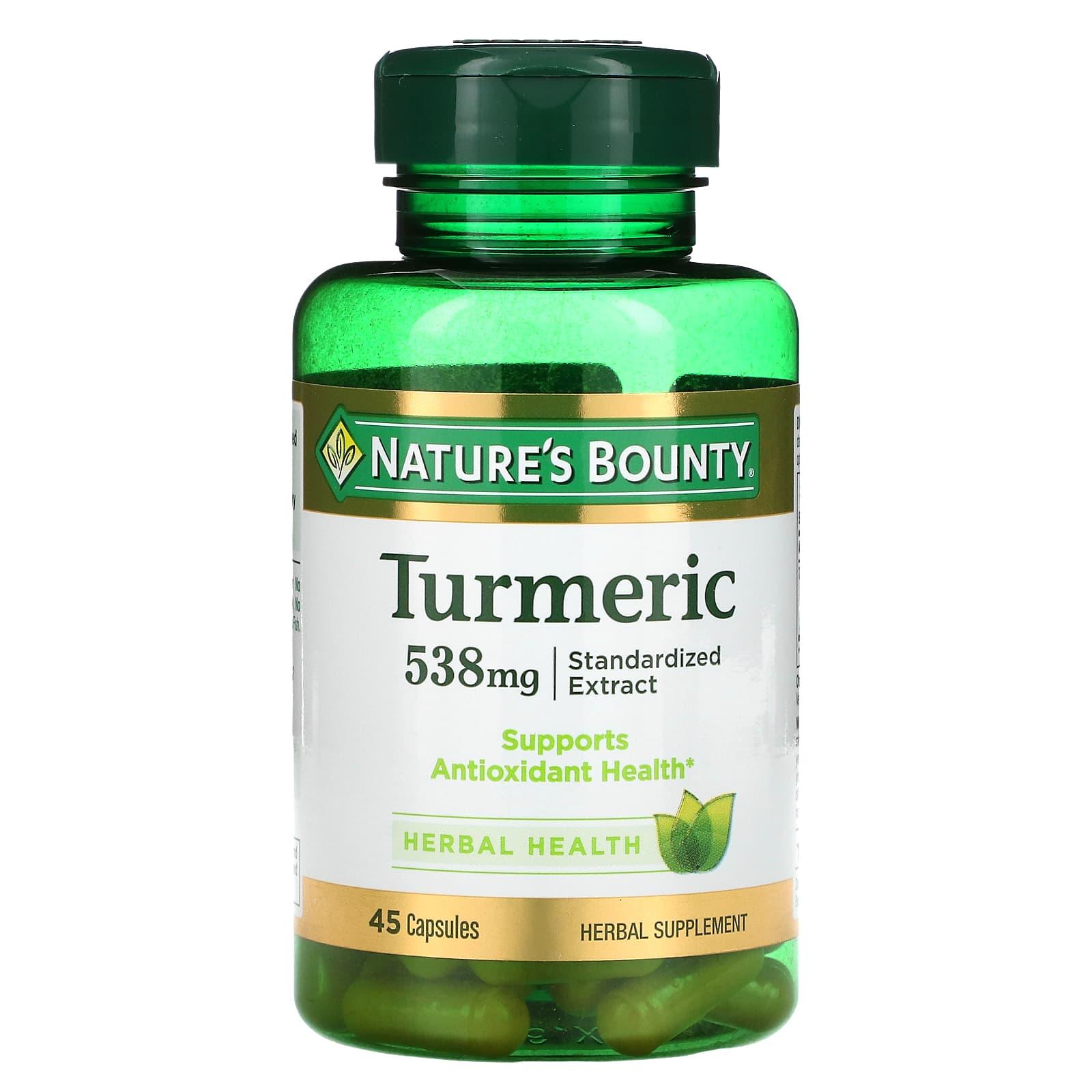 Nature's Bounty Turmeric, 538 Mg, Capsules