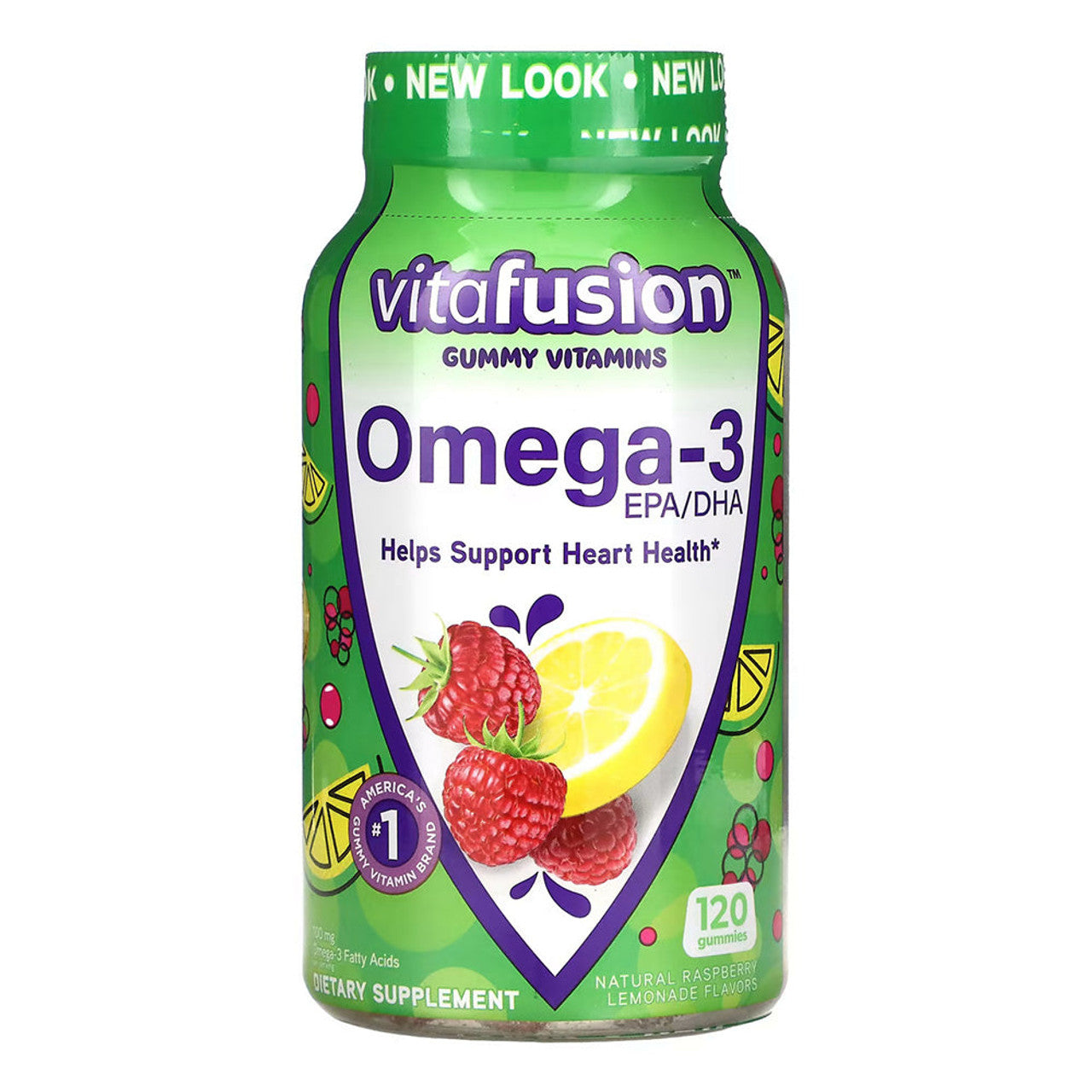 Vitafusion Omega-3 EPA/DHA Adult Vitamins Gummy Berry Lemonade Flavors