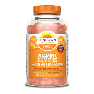 Sundown Naturals Vitamin C, With Rose Hips & Bioflavonoids, Orange Flavored, Gummies