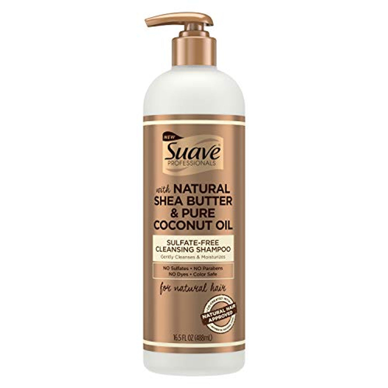 Suave Professionals For Natural Hair Cleansing Sulfate Free Shampoo Shea Butter And Coconut Oil, 16.5 Oz