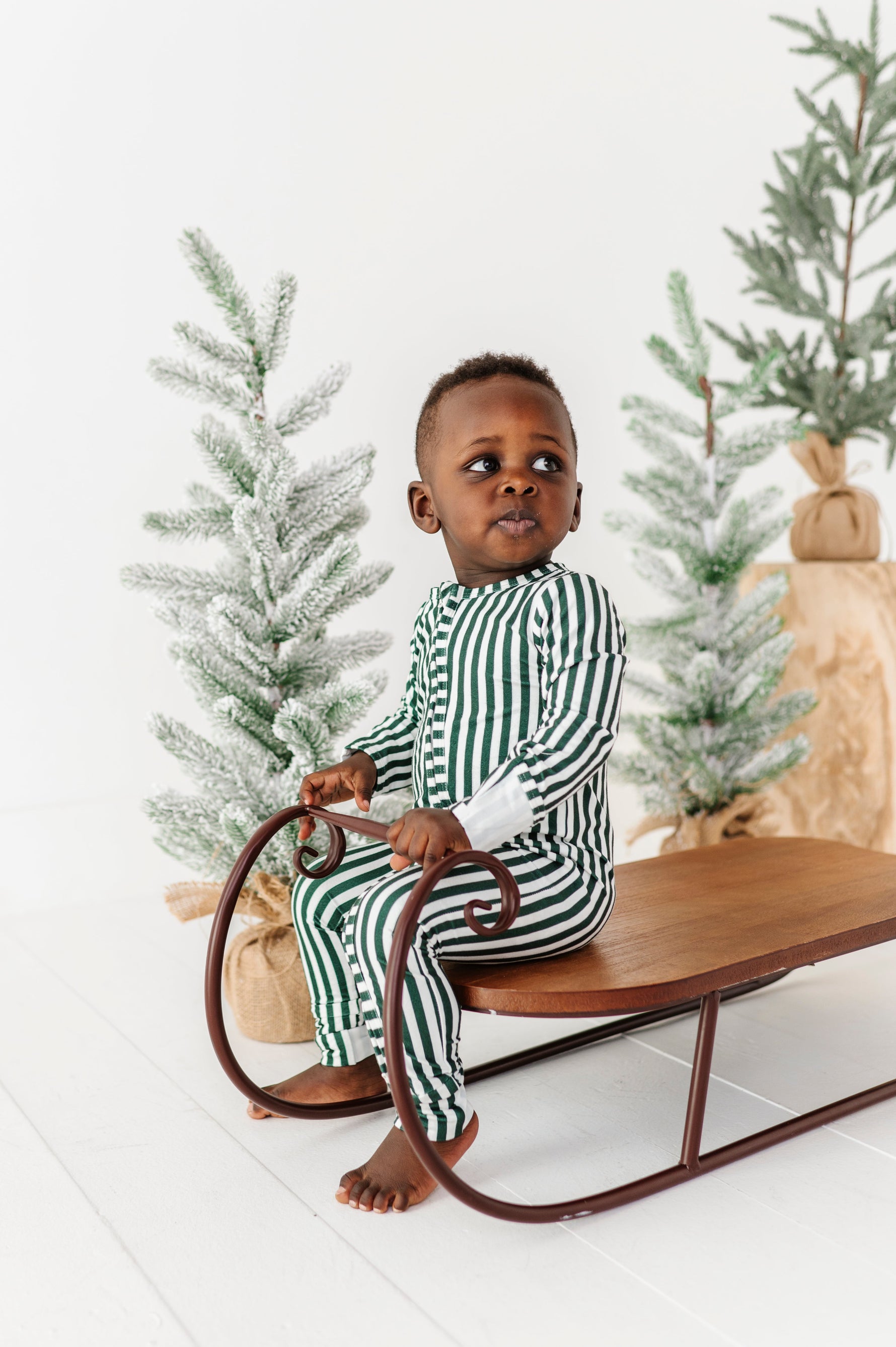 Green Stripes | ZIP ROMPER - By Baano