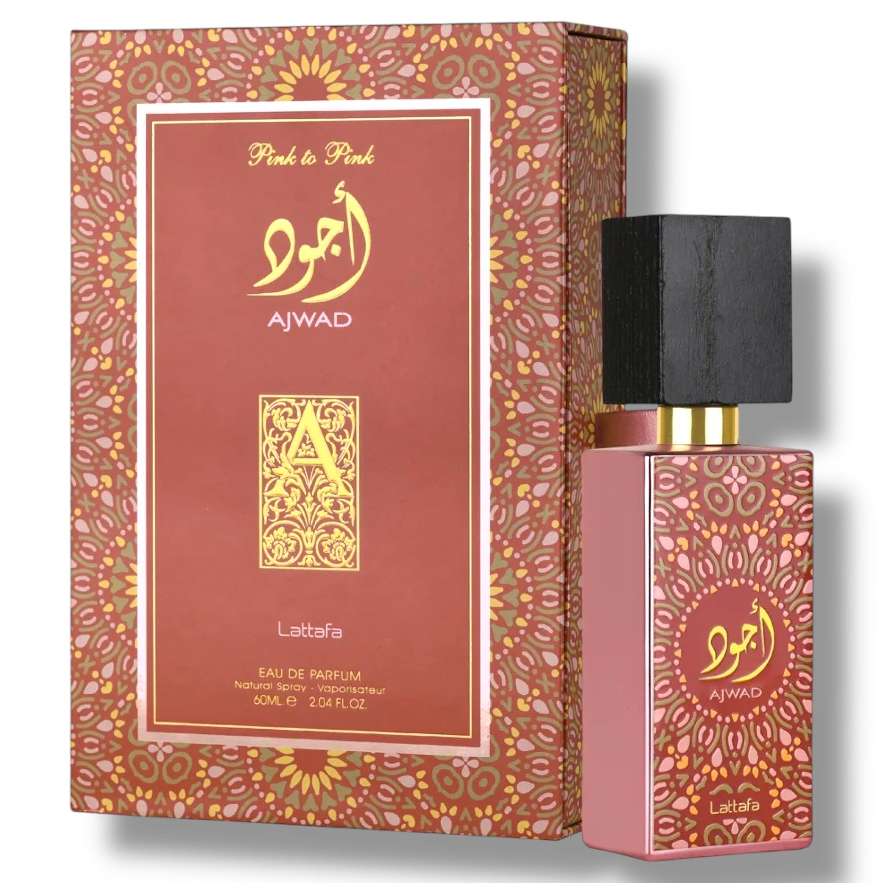 Latafa Ajwad Pink Floral Fragrance - Captivating Floral Essence for Women