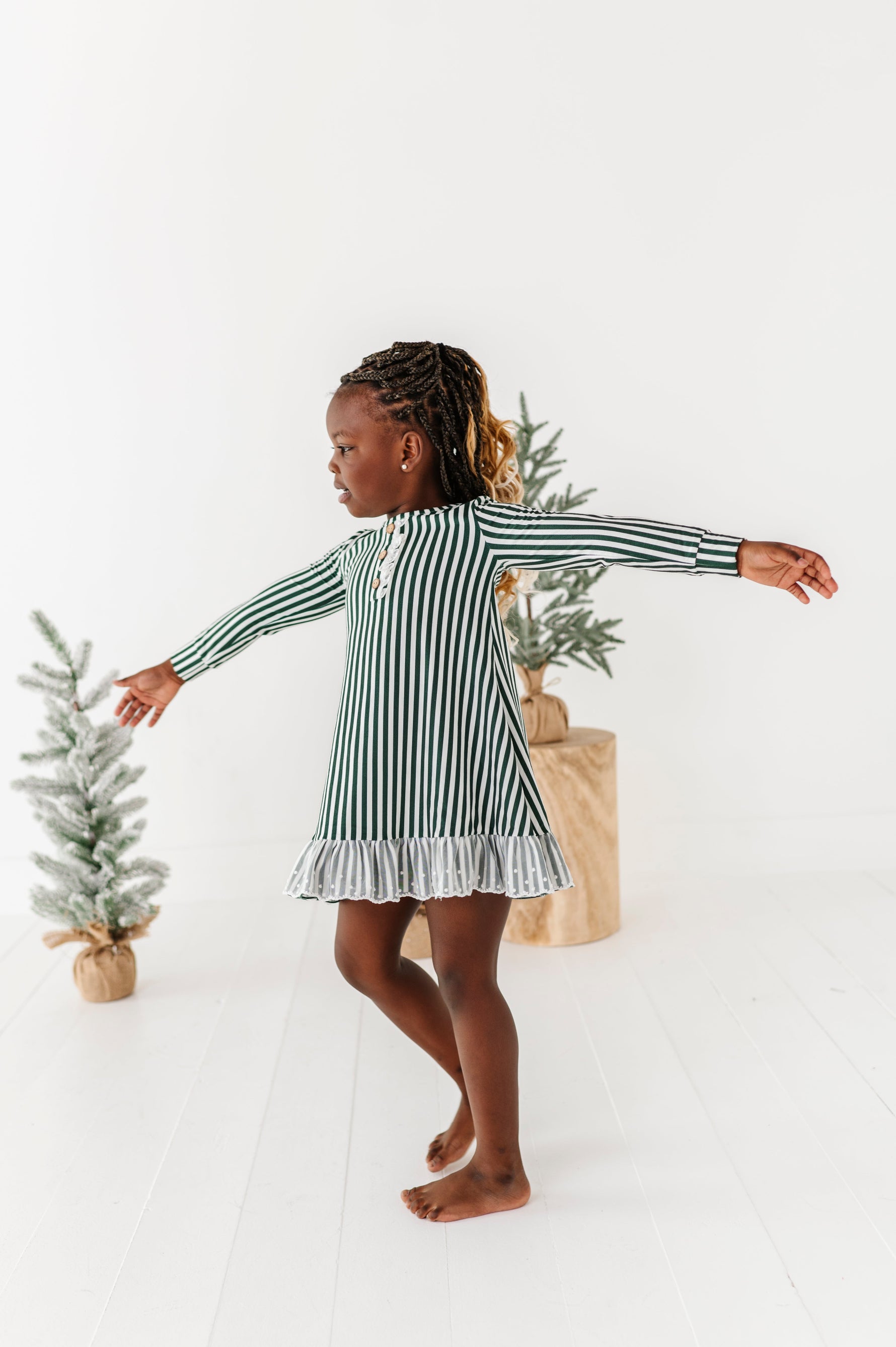 Green Stripes | NIGHTGOWN - By Baano