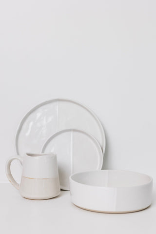 Sonnet Appetizer Plate - Matte White/Glossy White - Set of 6
