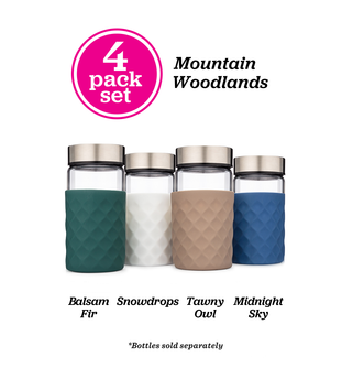 Diamond Lattice Silicone Bottle Sleeves Set, for 10oz & 16oz Bottles