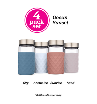 Diamond Lattice Silicone Bottle Sleeves Set, for 10oz & 16oz Bottles