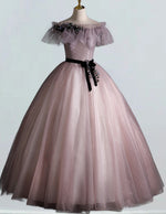 Off the shoulder fairy long prom dress ball gown tulle bridal dress gown