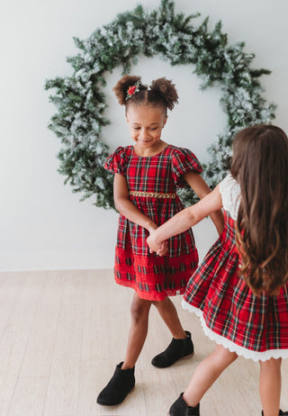 *PREORDER* Christmas Tartan Charlotte Dress - By Baano