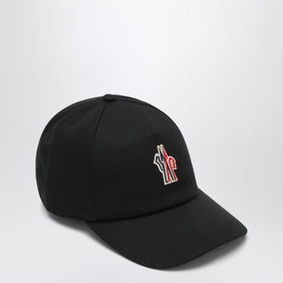 Black Cap With Visor And Logo Patch - By Baano