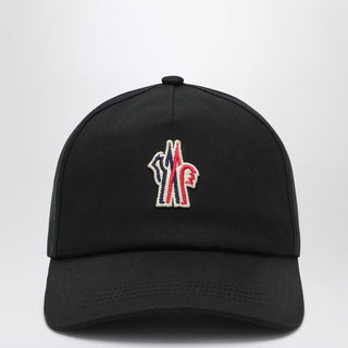 Black Cap With Visor And Logo Patch - By Baano