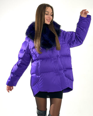 Genuine Silver Fox Premium Down Fill Coat - By Baano