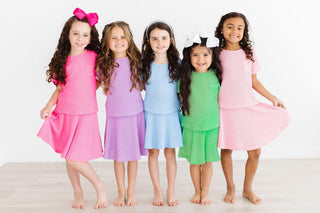 Bright Lilac Scrunchy Twirl Skort