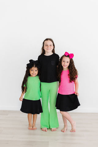 Neon Pink Scrunchy Pocket Tee