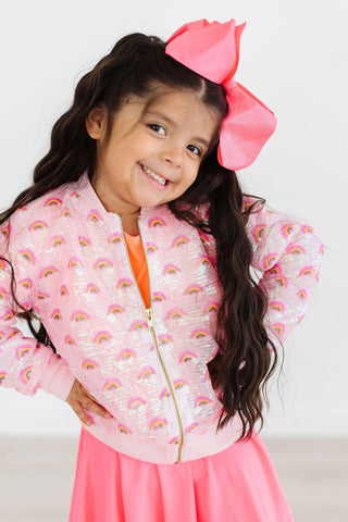 Pink Rainbow Sequin Jacket