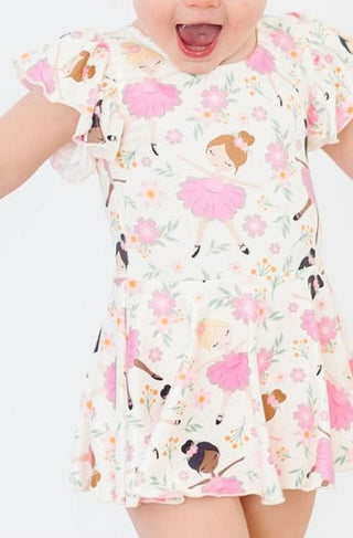 Tiny Dancer S/S Twirl Leotard - By Baano