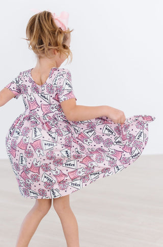 SALE Cheer S/S Pocket Twirl Dress - By Baano