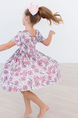 SALE Cheer S/S Pocket Twirl Dress - By Baano