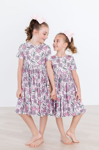 SALE Cheer S/S Pocket Twirl Dress - By Baano