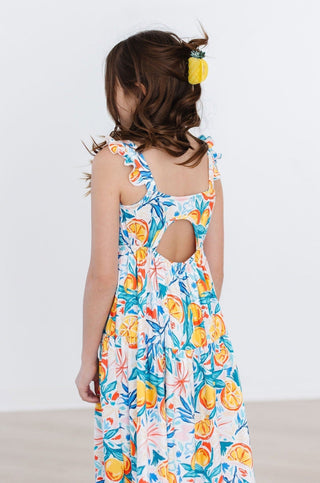 SALE Tropical Summer Ruffle Maxi Dress - By Baano