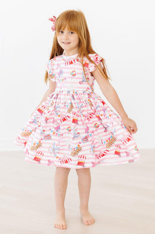 SALE Off to the Circus Flutter Sleeve Twirl Dress - By Baano
