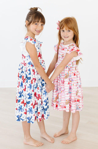SALE Off to the Circus Flutter Sleeve Twirl Dress - By Baano