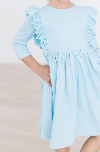 SALE Bluebird 3/4 Sleeve Ruffle Twirl Dress - By Baano