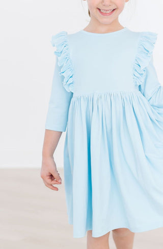 SALE Bluebird 3/4 Sleeve Ruffle Twirl Dress - By Baano