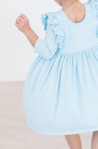 SALE Bluebird 3/4 Sleeve Ruffle Twirl Dress - By Baano