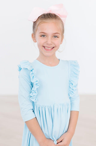 SALE Bluebird 3/4 Sleeve Ruffle Twirl Dress - By Baano