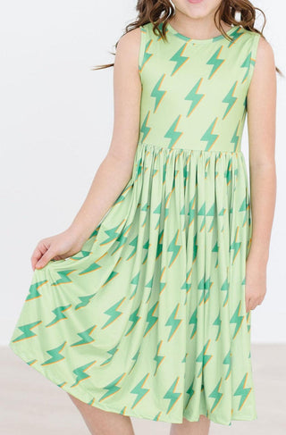 SALE Neon Lightning Tank Twirl Dress - By Baano