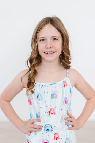 Rainbow Grooves Strappy Play Romper - By Baano