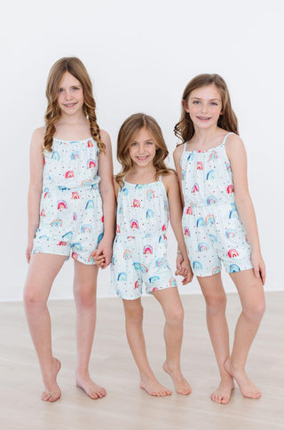 Rainbow Grooves Strappy Play Romper - By Baano