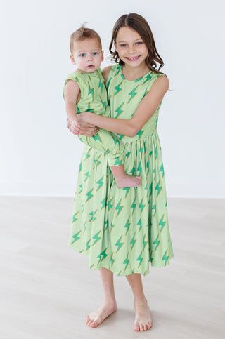 SALE Neon Lightning Tank Twirl Dress - By Baano