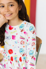 Smarty Pants 3/4 Sleeve Pocket Twirl Dress