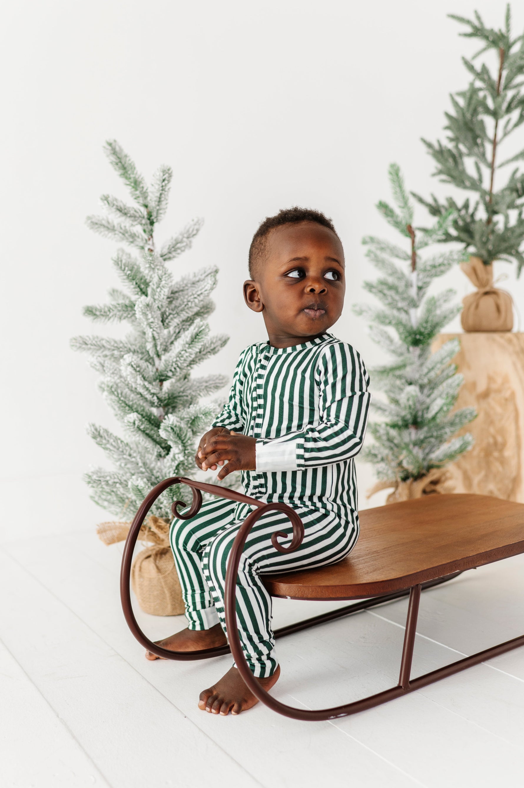Green Stripes | ZIP ROMPER - By Baano