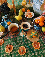 Chiapas Plaid Forest Green Table Runner