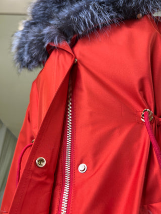 Genuine Silver Fox Fur Rabbit Fur Insulated Parka - By Baano
