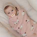 Whimsy Collection - Luxury 100% Cotton Knit Swaddle Baby Blanket - By Baano