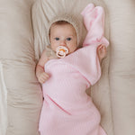 Organic Ribbed Knit Cotton Baby Blanket - By Baano