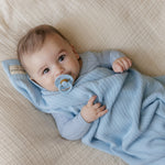Organic Ribbed Knit Cotton Baby Blanket - By Baano