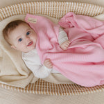 Organic Ribbed Knit Cotton Baby Blanket - By Baano
