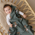 Luxury Cotton Deer Knit Swaddle Baby Blanket - By Baano